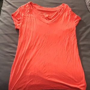 Orange v neck shirt